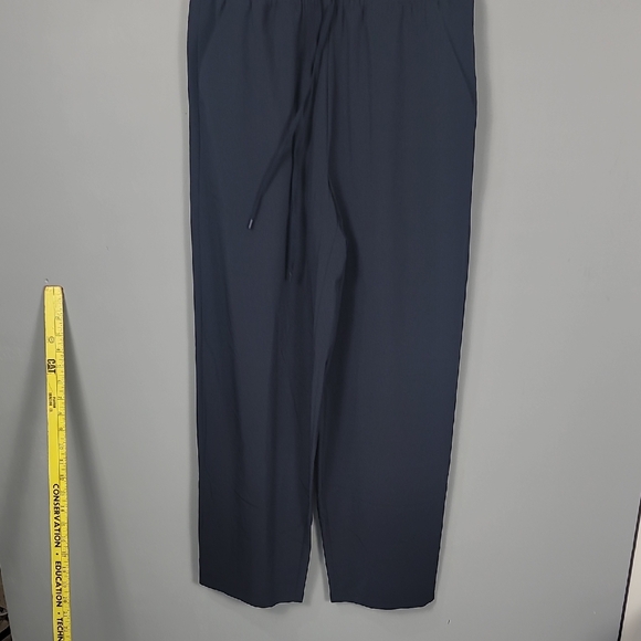 Athleta Avenue Navy Blue V-Neck Wide-Leg Jumpsuit - Picture 3 of 9